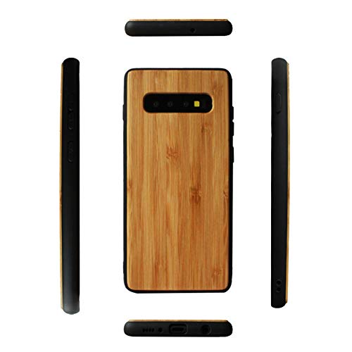 Carcasa para Samsung Galaxy S10/S10 Plus de madera auténtica, hecha a mano de madera y bambú natural, funda para Samsung Galaxy S10 y S10 Plus, color beige
