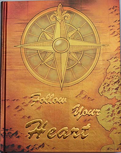 Cuaderno / Diario con dicho „Follow Your Heart“, color marrón oro metálico, con escritura de oro, páginas en blanco, de tapa dura - ¡Edición limitada!