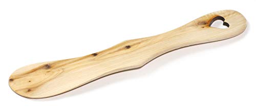 Cuchillo de mantequilla - Hecho a mano con madera de enebro no tratada nórdica - Mango único en forma de corazón