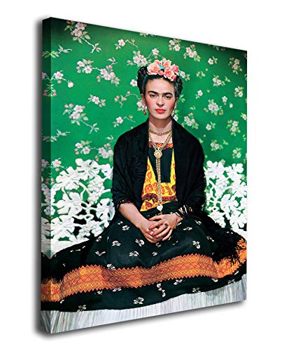 Desconocido Cuadro Lienzo Frida Kahlo en un Banco Nickolas Muray– Varias Medidas - Lienzo de Tela Bastidor de Madera de 3 cm - Impresion en Alta resolucion (68, 100)