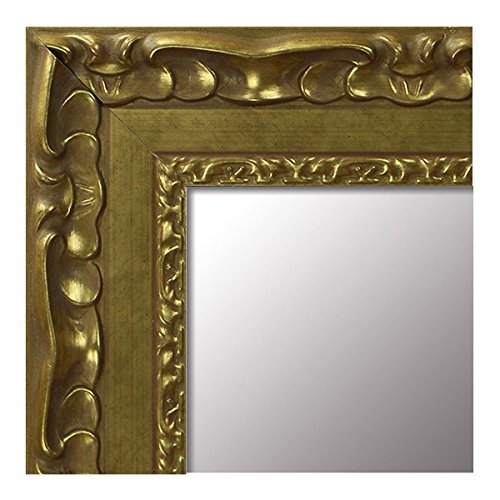 Espejo de Madera Fabricado en España - Espejo Vestidor, Salón, Baño, Entraditas. (268 Oro, 64x164 cm)
