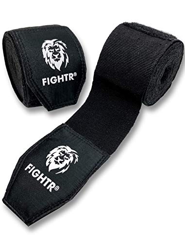 FIGHTR® Premium Vendas de Boxeo máxima Estabilidad y Seguridad | 4m Cinta de Boxeo Medio elásticos con Lazo para el Pulgar para Boxeo, MMA, Mauy Thai - Box Bandage Sport