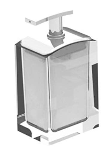 Gedy AT80S200300 Dosificador de jabón, Blanco transparente, 8x6,2x15,5