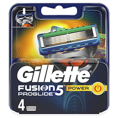 Gillette Fusion ProGlide Power Cuchillas de Recambio para Maquinilla de Afeitar - 4 Unidades