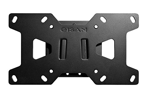 GISAN AX103 - Soporte de pared fijo para TV LED/LCD de peso máximo 20 kg y VESA 200 x 100 mm, acero, color negro