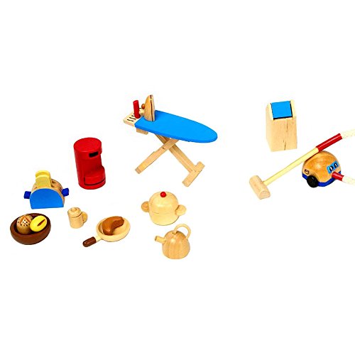 Goki 51939 - Utensilios de Cocina para casa de muñecas (19 Piezas)