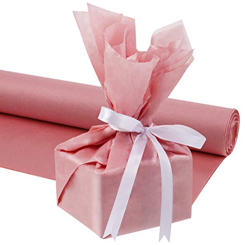 Heyu-Lotus 100 hojas de papel de seda metálico de color oro rosa para envolver regalos para bodas, fiestas de cumpleaños, duchas, manualidades