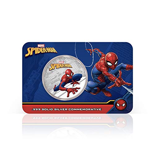 IMPACTO COLECCIONABLES Marvel Spiderman - Moneda / Medalla Oficial acuñada en Plata Pura .999 presentada en Blister Coleccionista - 32mm