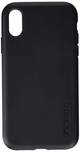 Incipio DualPro IPH-1748-BLK - Carcasa para Apple iPhone XR, Color Negro [Muy Resistente, absorción de Golpes, Revestimiento Suave al Tacto, híbrida, Compatible con Qi]