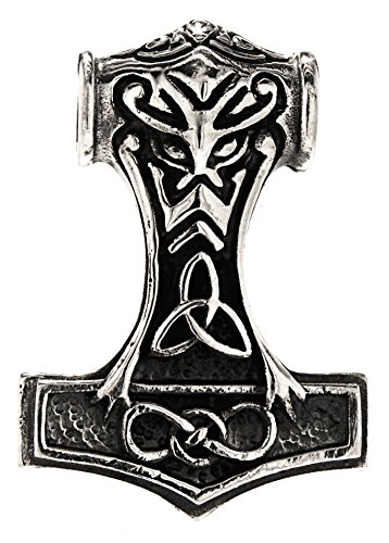 Kiss of Leather 244 - Colgante de martillo de Thor (plata de ley 925)