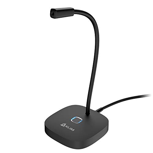 KLIM Lingo - Micrófono USB para PC y Mac + Amplia compatibilidad y fácil de Usar + con botón de Silencio + Micrófono de grabación Profesional de Alta definición - Nueva VERSIÓN 2021