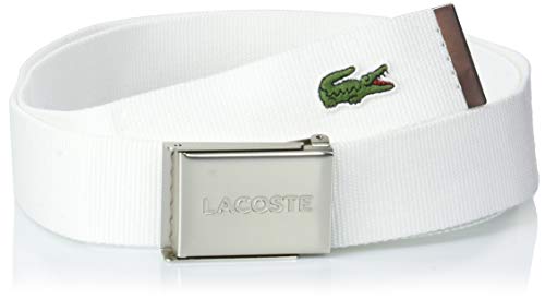 Lacoste RC2012 Cinturón, Blanco (Blanc), 85 (tamaño del fabricante: 100) para Hombre