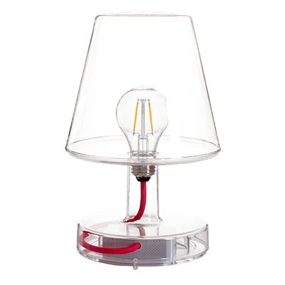 Lámpara Fatboy® Transloetje | Transparente | Lámpara de escritorio, luz de lectura, lámpara de mesita de luz | sin cable | recargable con Mini USB