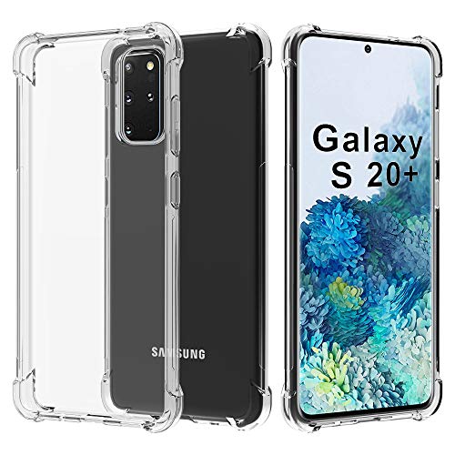 Migeec Funda para Samsung Galaxy S20 Plus Suave TPU Gel Carcasa Anti-Choques Anti-Arañazos Protección a Bordes y Cámara Premiun Carcasa para Samsung Galaxy S20 Plus / S20+ 5G - Transparente
