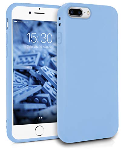 MyGadget Funda Slim para Apple iPhone 7 Plus / 8 Plus en Silicona TPU - Resistente Carcasa Flexible & Protectora - Friendly Pocket Case - Azul Claro