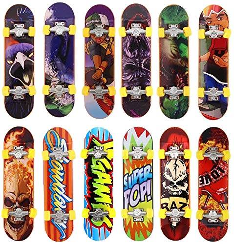 N\C Finger Mini Skateboard 6 Piezas, Mini Skateboard Skate Boarding Juguetes Juegos Deportivos Regalo para niños