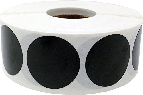 Negras Pegatinas Circulares, 25 mm 1 Pulgadas Etiquetas de Puntos 500 Paquete