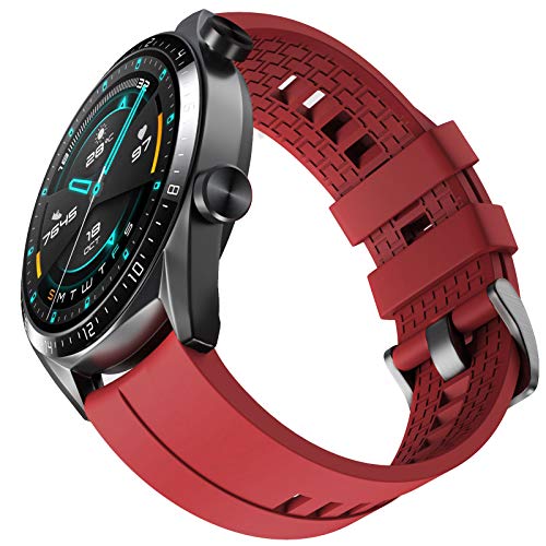 NotoCity Correa Conpatible con Huawei Watch GT 2 /Huawei Watch GT/Watch GT Active/Huawei Watch GT 2 Pro,22mm Pulsera de Repuesto de Silicona Correa Ajustable