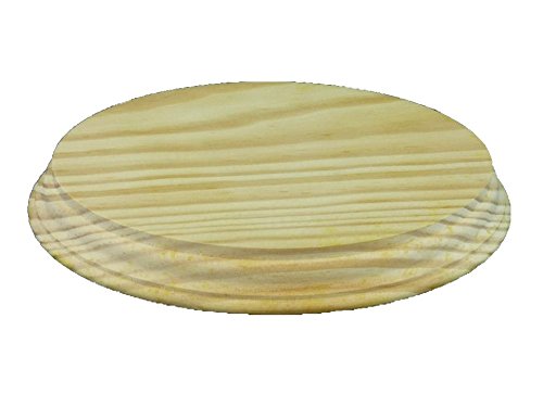 Peanas ovaladas madera (18 * 12 cms.) En madera de pino crudo. Bordes torneados. Ideal para pintar. Manualidades y decoración (Ovalada)