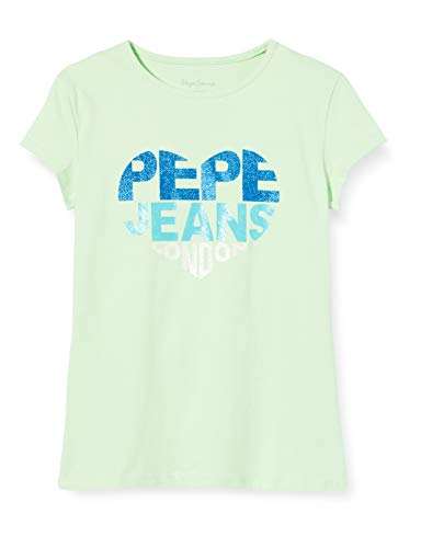 Pepe Jeans BENDELA Camiseta, Verde (Menthol 613), 8-9 años (Talla del Fabricante: 8) para Niñas
