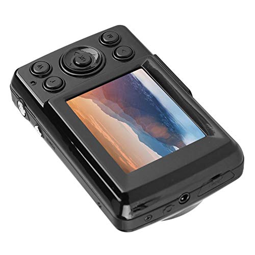 Pusokei Mini videocámara con cámara de Video Digital HD de 16MP 720P 30FPS con Zoom 4X para Exteriores con Pantalla Grande de 2.4 Pulgadas, alimentada por 3 Pilas AAA, Conveniente de Usar(Negro)