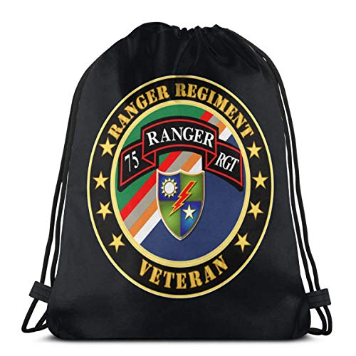 Ranger Regiment Dui - Mochila unisex con cordón ajustable, diseño de regimiento veterano, para deportes al aire libre, mochila de viaje, 36 x 43 cm