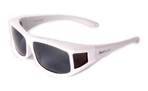 Rapid Eyewear Hombres Y Damas POLARIZADA Gafas de Sol Blancas Que se Colocan sobre Las Gafas. para los Deportes y el Ocio Uso, Incluyendo la Conducción. UV400
