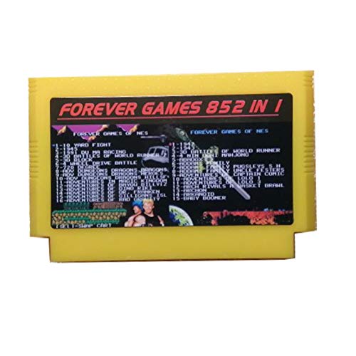 Red plum GAOHEREN 10 unids 852 en 1 8 bits Tarjeta de Juego Shell Fit para F-C Video Game Console 60 Pin Juego Cartucho de Cartucho Soporte Guardar Progreso GHR (Color : Yellow)