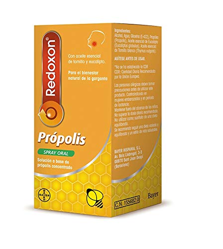 Redoxon Própolis Spray Oral para el bienestar de la garganta, Contiene Própolis, esencia de Tomillo y esencia de Eucalipto, 20 ml
