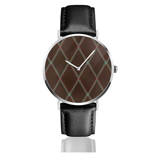 Reloj de cuero Vox estilo vintage amplificador parrilla tela unisex clásico casual moda reloj de cuarzo reloj de acero inoxidable con correa de cuero
