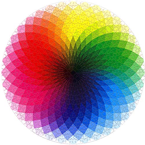 Rompecabezas Arcoiris 1000 Piezas, ZoneYan Puzzle Arcoiris Redondo, Rainbow Puzzle Jigsaw, Puzzle Circular Colores, Rompecabezas De Arco Iris Degradado, Rompecabezas Arco Iris Desafío