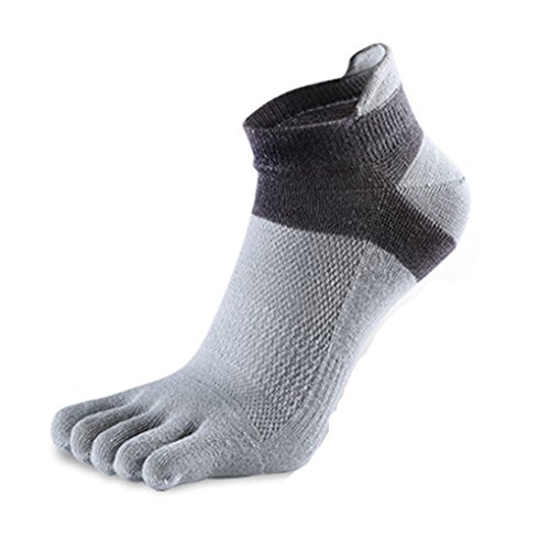 rongweiwang 6 Pares de los Hombres de Malla Transpirable elástico Cinco Dedos del pie del talón de Malla Transpirable Protección Calcetines de algodón Calcetines de Ejecución de Deportes