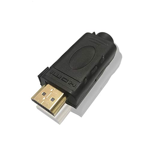 S SIENOC HDMI 19 Pin Plug a Terminal Block Breakout Male Conector DIY Plug con Cubierta Negra