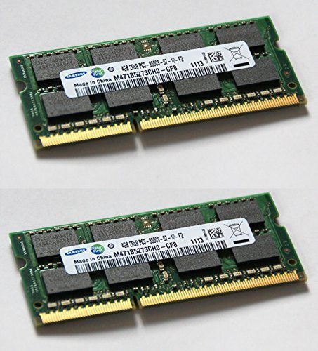 Samsung Z-40515579998 - Memoria RAM de 8 GB (2 x 4 GB, 204 Pin, DDR3-1066, PC3-8500, SO-DIMM), Color Verde