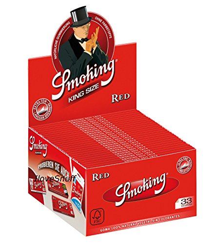 Smoking Red 1 caja de papel de tamaño King Size 50 x 33 hojas Long Papers Original®
