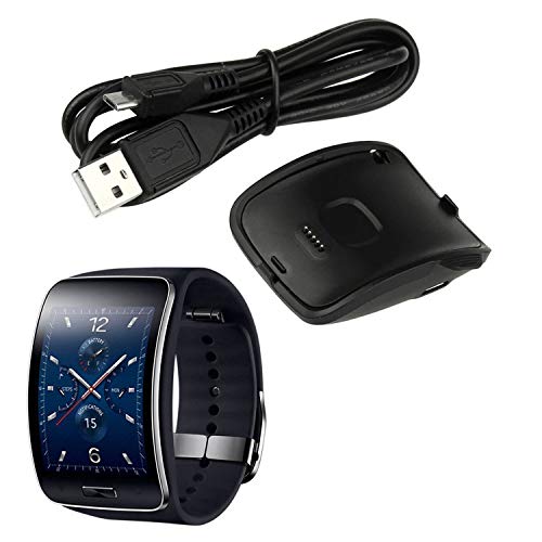 SODIAL para Gear S R750 Cargador, Cuna Muelle de Cargador Portátil Actualizado con Cable de Carga USB para Samsung Gear S R750 Reloj Inteligente (Cargador Gear S)
