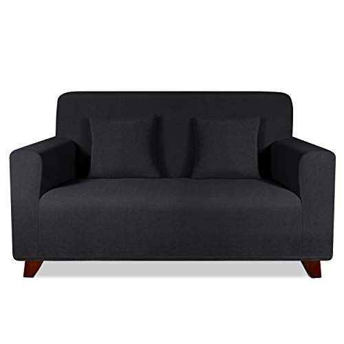 TAOCOCO Funda de sofá con Forma de Diamante/Funda de sofá Antideslizante/Funda de sofá elástica/Lavable/antiácaros/Antiarrugas (Negro, 120_x_190_cm)