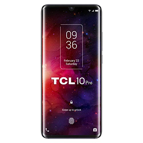 TCL 10 Pro - Smartphone de 6.53" FHD+ con NXTVISION (Qualcomm 675 4G, 6GB/128GB Ampliable MicroSD, Cámaras de 64MP+16MP+5MP+2MP, Batería 4500mAh, Android 10 actualizable) Color Negro