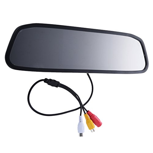 TOOGOO(R) Opinion posterior del coche de 4.3 "TFT color LCD monitor del espejo F coche marcha atras de la camara de vision trasera