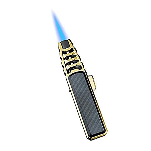 Turbine Torcher - Torch Lighter Jet Flame Refillable Butane Lighter Windproof Lighter with Punch for Candle Camping BBQ Kitchen- Butane Not Included,Gift Box (Gold)