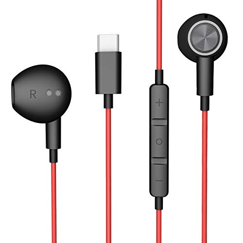 USB C auriculares, auriculares de HiFi estéreo Magnética Tipo C auriculares con micrófono y control de volumen para Google Pixel 2/3/4 / XL, Huawei P30 P20 / 20 30 mate, Samsung nota 10, Xiaomi MI 8