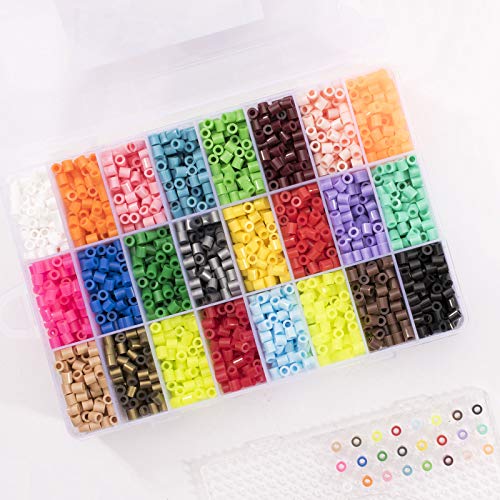Vaessen Creative Beads, Mezcla de 24 Colores, Set de 5000 Piezas en un Caja de Almacenamiento, Perfecta para Manualidades DIY para Niños, Creación de Joyas y Decoraciones Hechas en Casa, 5 mm