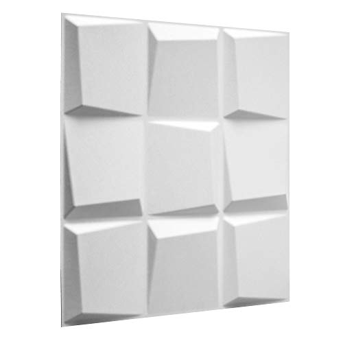 WallArt Wall Decor - Paneles sostenibles 3D para pared/Azulejos decorativos 3D para pared - Dutch Design - Papel tapiz 3D 100% natural - 50x50 cm - 12 paneles (para 3 m²/ m² de pared)