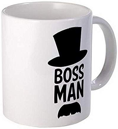 Where to Buy - Taza de café con texto en inglés «Boss Man», 325 ml, color blanco