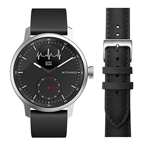 Withings ScanWatch - Reloj Inteligente híbrido con ECG, tensiómetro y oxímetro, 42 mm, Color Negro + Nokia Salud Reloj de Pulsera, Edición Limitada, Color Negro