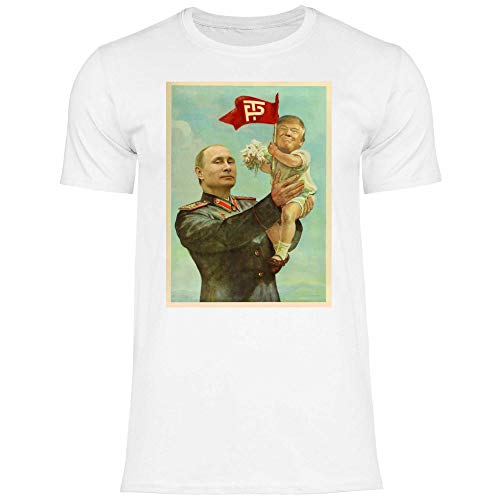 wowshirt Camiseta Trump Putin URSS CCCP Soviética para Hombre, Tamaño:L, Color:White