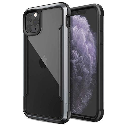 X-Doria Defense Shield Series, iPhone 11 Pro MAX Case - Military Grade Drop Tested, Anodized Aluminum, TPU, and Polycarbonate Protective Case for Apple iPhone 11 Pro MAX, (Black)
