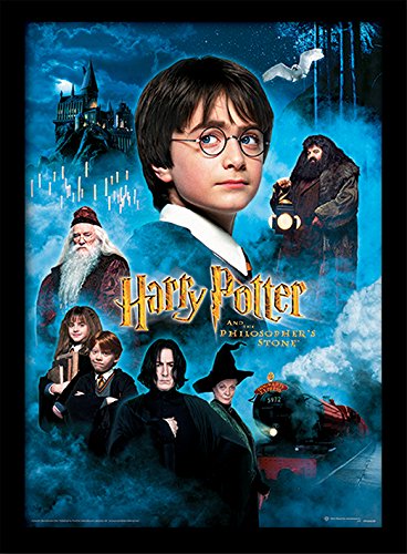 30 x 40 cm de Harry Potter "piedra filosofal" impresión enmarcada