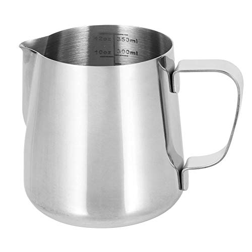 350/600/1000 Ml Taza de espumador de leche Jarra de acero inoxidable para jarra de café con escalas para Latte Art(600ml)