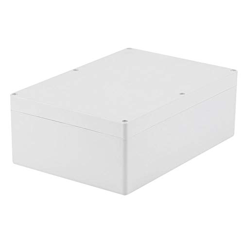 Akozon - Caja de conexiones, 263 x 185 x 95 mm, resistente al agua, carcasa de plástico blanco para proyecto, caja de bricolaje, caja de conexiones
